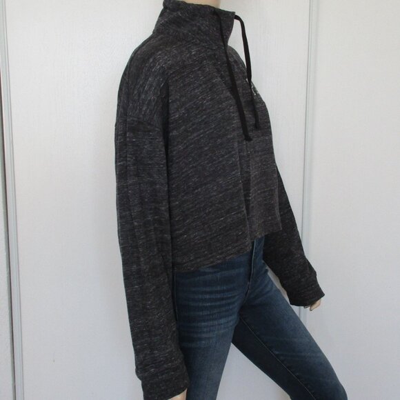 PINK Victorias Secret Crop Top Size Medium Black Pullover - Picture 5 of 11